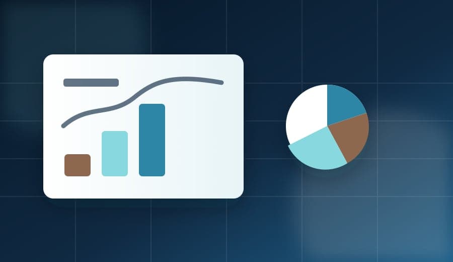 Business reporting dashboard with charts for management review