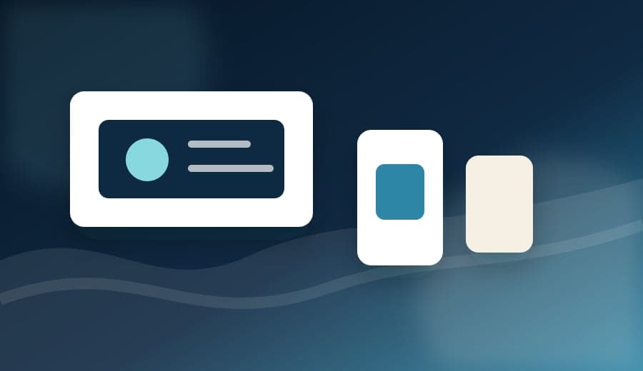 Connected screens showing digital lifestyle applications